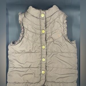 GENUINE Kids from Osh Kosh Brown Puffy Vest with Polka Dots Inside Size 3T